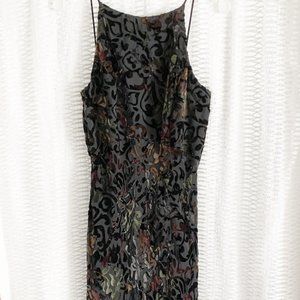 Cachet Long Dress Velvet Cut Out Design